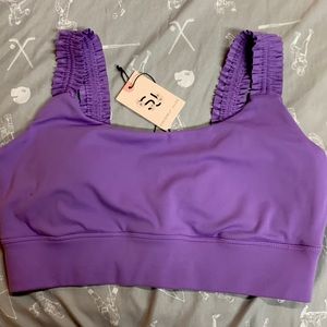 Sincerely Jules purple sports bra size L brand new tag still on